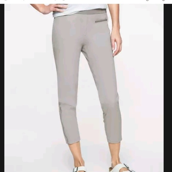 NWT Athleta Mod Trekkie Crop Silver Gray Skinny Pants - Picture 8 of 12